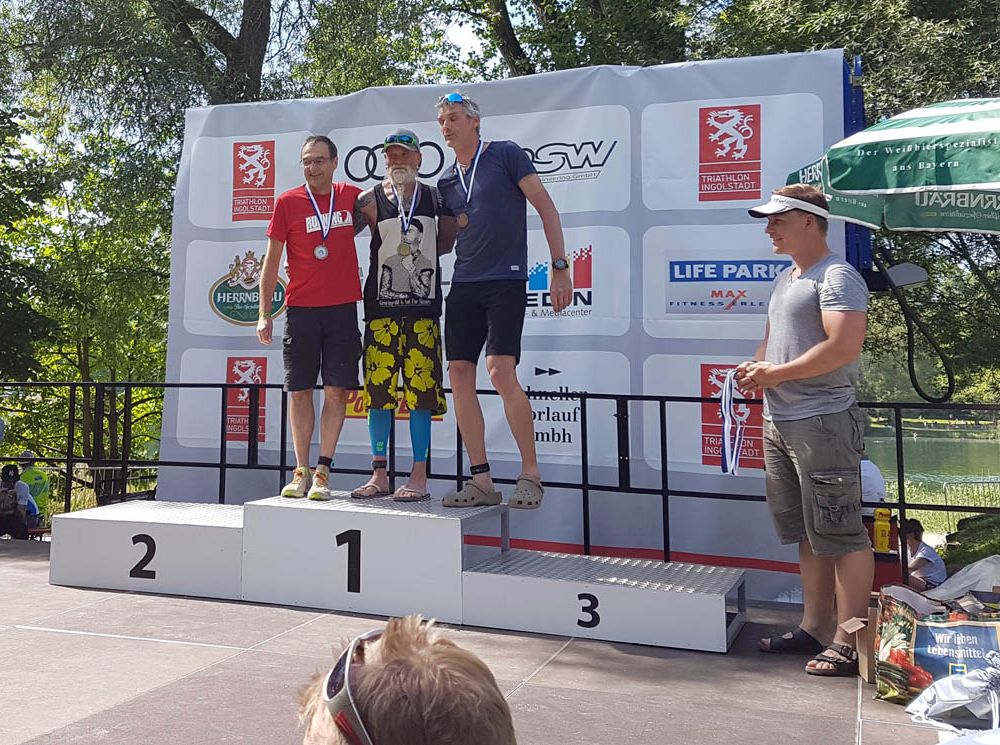 RUNNING Company Andreas Seliger Siegerehrung Triathlon Ingolstadt 2017
