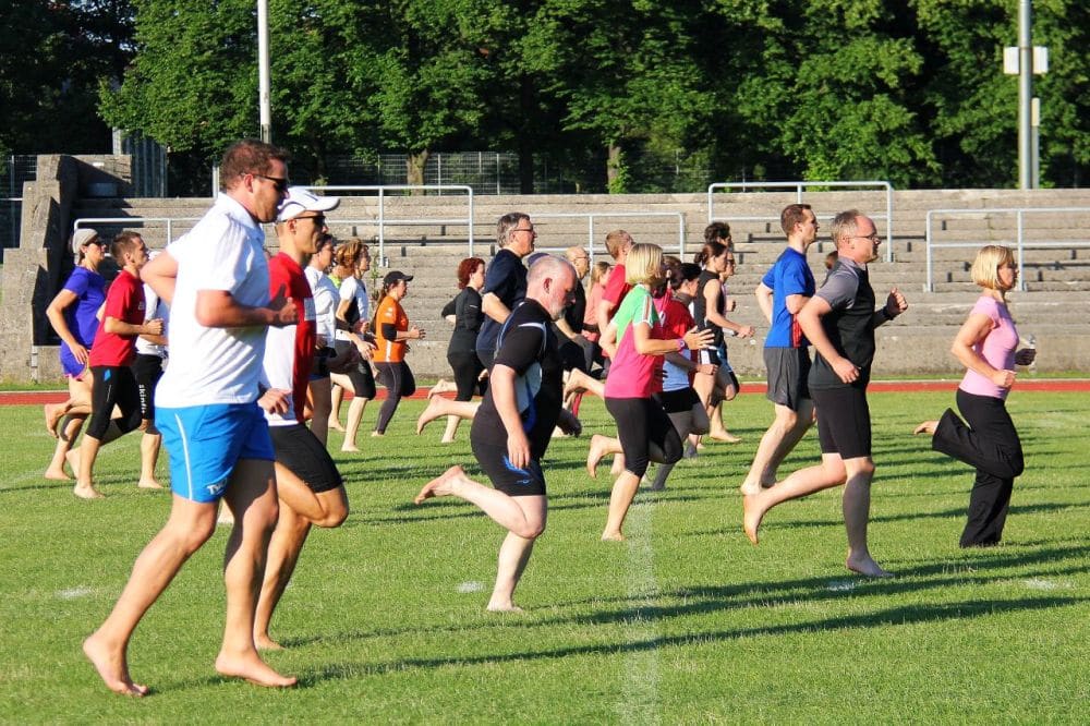 Lauftechnik-Training in der Gruppe