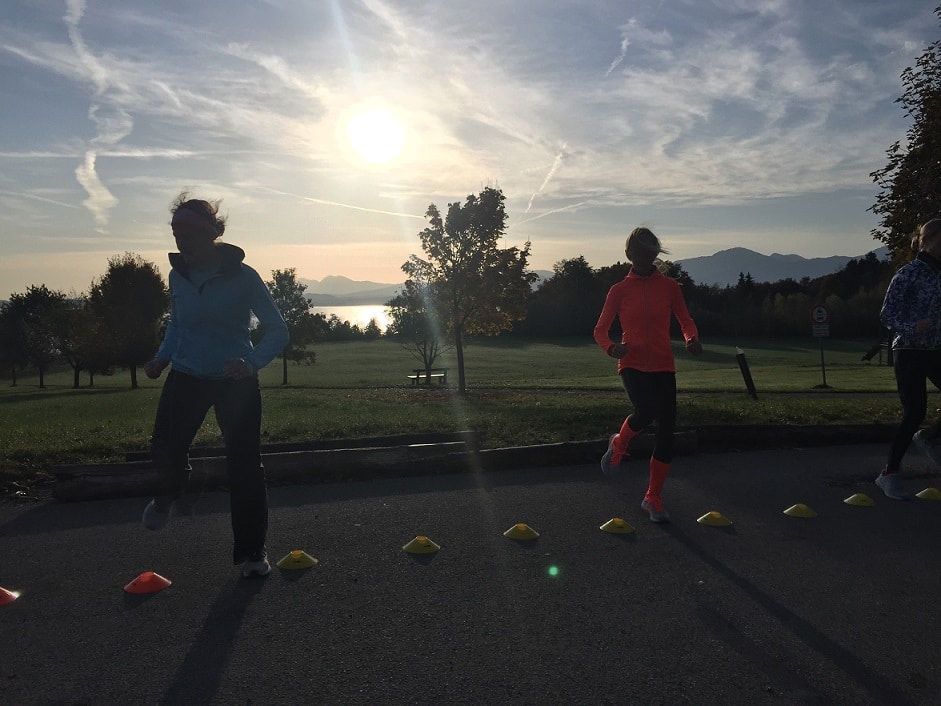 Frühtraining beim Laufcamp am Chiemsee