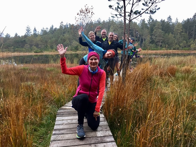 Laufcamp Chiemsee: Gruppenfoto am grundlosen See